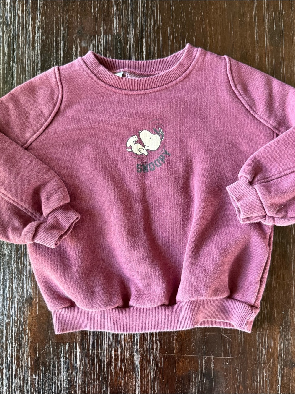 Zara Maroon Peanuts Snoopy Crewneck Sweatshirt
